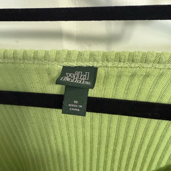 Wild Fable Light Green Ribbed Crop Top - Picture 2 of 3